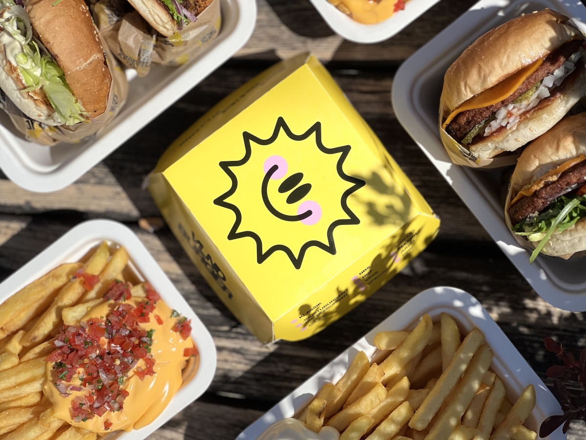 Kroonpak burger box for VLND Burger - Smiley Sun
