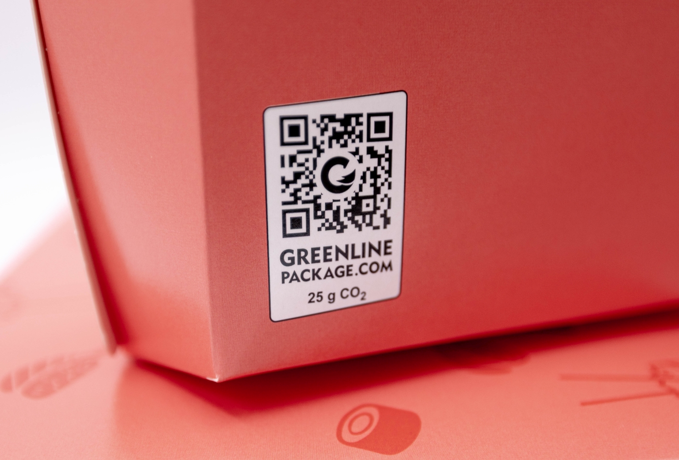 Kroonpak sushi packaging, Greenline Print CO2 footprint label, Eva Sushi